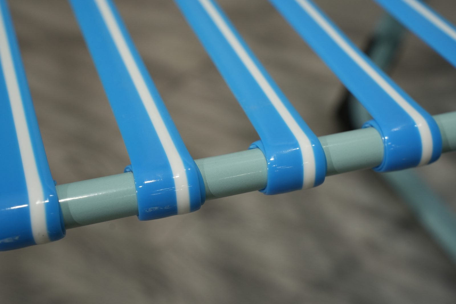 Strap wrapped around steel rail